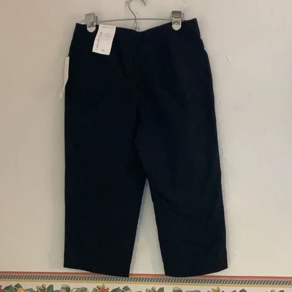 Coldwater Creek Natural Fit Cropped Pants, Size 6P, Black, NWT - Picture 2 of 11